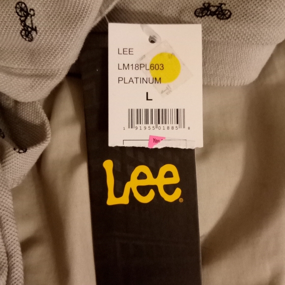 Lee Mens Tan Polo Casual Top Sz Lg - Picture 8 of 9